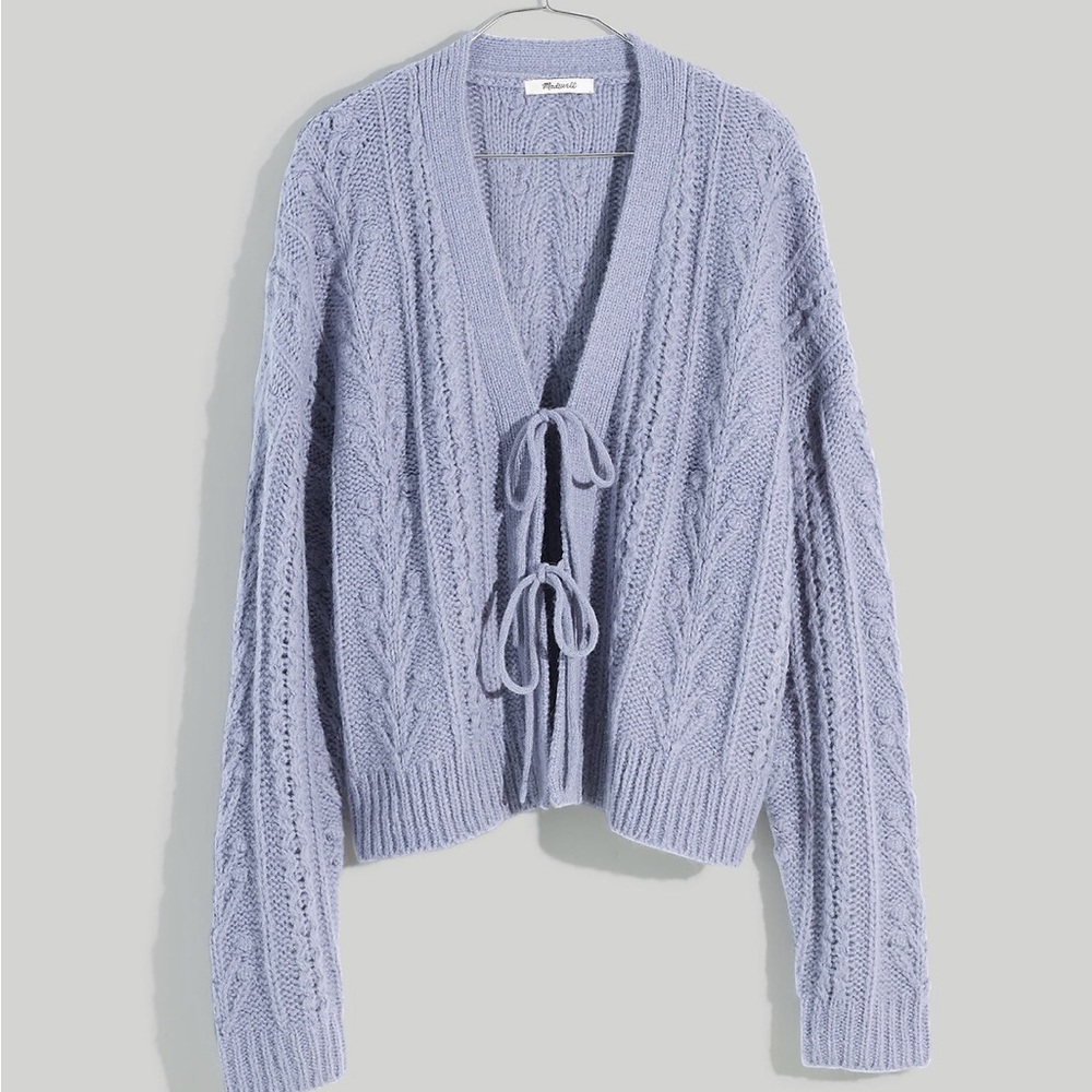 Madewell Alpaca blend tie-front cardigan